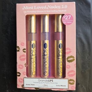 Grande 👄 Lips Most Loved Nudes 2.0 Lip plumping gloss set bundle